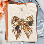 Fall Bow Patchwork DTF Transfer DTF Heat Press Transfer from Sweet Tee Transfers
