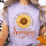 Bring the Sunshine Sunflower Inspirational Quote DTF Transfer DTF Heat Press Transfer from Sweet Tee Transfers