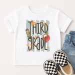 Preppy Striped Third Grade DTF Transfer DTF Heat Press Transfer from Sweet Tee Transfers