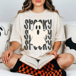 Spooky Polkadot Ghost Black DTF Transfer DTF Heat Press Transfer from Sweet Tee Transfers