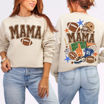 MAMA Football Front and Back DTF Transfer DTF Heat Press Transfer from Sweet Tee Transfers