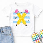 Preppy Fingerpaint Pencils DTF Transfer DTF Heat Press Transfer from Sweet Tee Transfers