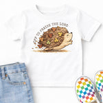 Off to Praise the Lord Hedgehog DTF Transfer DTF Heat Press Transfer from Sweet Tee Transfers