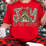 Joy to the World Faux Yarn DTF Transfer DTF Heat Press Transfer from Sweet Tee Transfers
