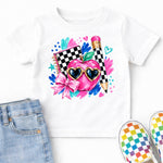 Preppy Apple with Glasses DTF Transfer DTF Heat Press Transfer from Sweet Tee Transfers