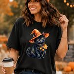 Whimsical Fall Black Cat DTF Transfer DTF Heat Press Transfer from Sweet Tee Transfers