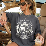 God Bless Cowgirls Boots White DTF Transfer DTF Heat Press Transfer from Sweet Tee Transfers