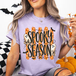 Spooky Season Striped with Ghost DTF Transfer DTF Heat Press Transfer from Sweet Tee Transfers