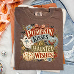 Pumpkin Kisses and Haunted Wishes Fall DTF Transfer DTF Heat Press Transfer from Sweet Tee Transfers