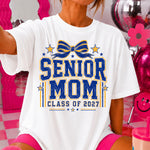 Senior Mom Class of 2027 Blue and Gold DTF Transfer DTF Heat Press Transfer from Sweet Tee Transfers
