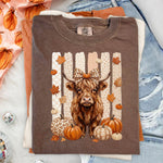 Fall Highland Cow Striped DTF Transfer DTF Heat Press Transfer from Sweet Tee Transfers
