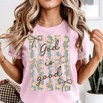 God Is Good Striped DTF Transfer DTF Heat Press Transfer from Sweet Tee Transfers