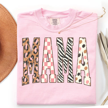 Retro MAMA Checkered Leopard DTF Transfer DTF Heat Press Transfer from Sweet Tee Transfers