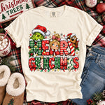 Merry Grinchmas Green Guy and Friends DTF Transfer DTF Heat Press Transfer from Sweet Tee Transfers
