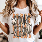 Spooky Season Striped Dark DTF Transfer DTF Heat Press Transfer from Sweet Tee Transfers