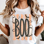 Boo Halloween Striped 2 DTF Transfer DTF Heat Press Transfer from Sweet Tee Transfers
