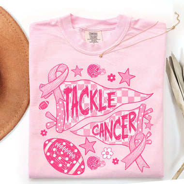 Tackle Cancer Pennant Flags DTF Transfer DTF Heat Press Transfer from Sweet Tee Transfers