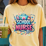 School Nurse with Bag DTF Transfer DTF Heat Press Transfer from Sweet Tee Transfers