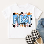 Blue First Grade Sports DTF Transfer DTF Heat Press Transfer from Sweet Tee Transfers