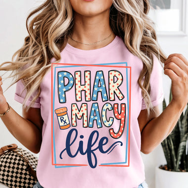 Patriotic Pharmacy Life DTF Transfer DTF Heat Press Transfer from Sweet Tee Transfers