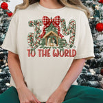 Joy to the World Faux Yarn DTF Transfer DTF Heat Press Transfer from Sweet Tee Transfers