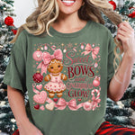Sweet Bows and Gingerbread Glow DTF Transfer DTF Heat Press Transfer from Sweet Tee Transfers