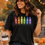 Happy Crayons Back to School DTF Transfer DTF Heat Press Transfer from Sweet Tee Transfers