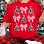 Christmas Tree Pink Bow Coquette DTF Transfer DTF Heat Press Transfer from Sweet Tee Transfers