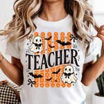 Teacher with Ghost and Bats DTF Transfer DTF Heat Press Transfer from Sweet Tee Transfers