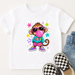 Preppy Monkey Blowing Bubble Gum Cool DTF Transfer DTF Heat Press Transfer from Sweet Tee Transfers