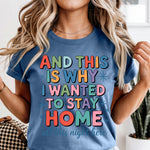 And This Is Why I Wanted to Stay Home DTF Transfer DTF Heat Press Transfer from Sweet Tee Transfers
