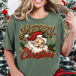 Leopard Merry Christmas Santa DTF Transfer DTF Heat Press Transfer from Sweet Tee Transfers