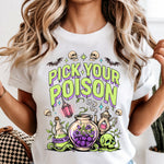 Pick Your Poison Skull DTF Transfer DTF Heat Press Transfer from Sweet Tee Transfers