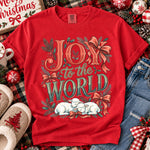 Joy to the World Christmas DTF Transfer DTF Heat Press Transfer from Sweet Tee Transfers