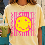 Nirvana Substitute Smiley Face DTF Transfer DTF Heat Press Transfer from Sweet Tee Transfers