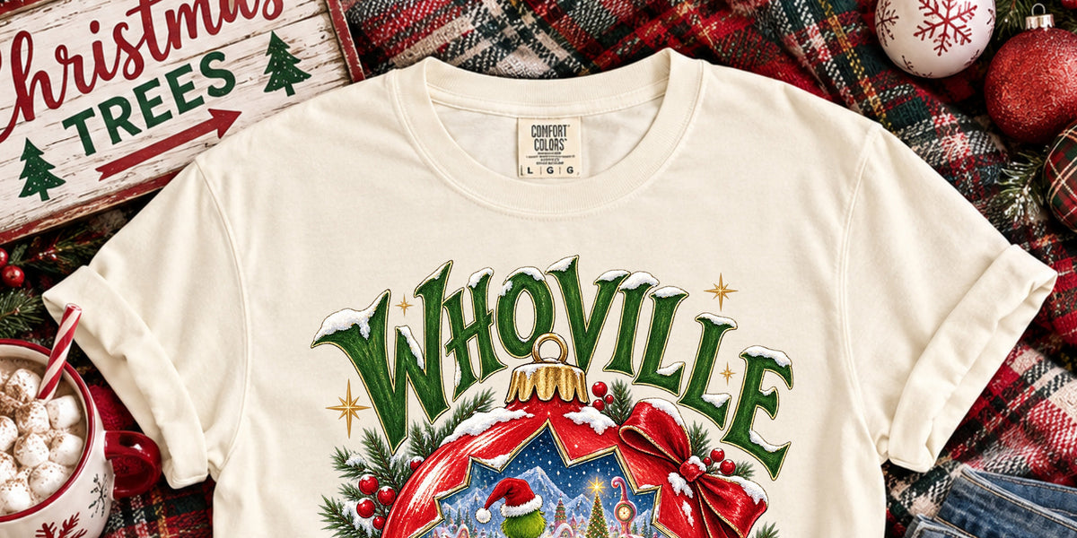 Whoville Grinch Christmas Ornament Ready to Press DTF Transfer – Sweet ...