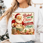 Baked with Cheer Santa DTF Transfer DTF Heat Press Transfer from Sweet Tee Transfers