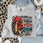 Roosters Scream to Start Their Day DTF Transfer DTF Heat Press Transfer from Sweet Tee Transfers