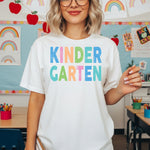 Back to School Pastel Bold Letters Kindergarten DTF Transfer DTF Heat Press Transfer from Sweet Tee Transfers