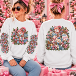 Hello Winter Snowmen Front Back and Sleeves DTF Transfer DTF Heat Press Transfer from Sweet Tee Transfers