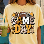 Game Day Checkered Football DTF Transfer DTF Heat Press Transfer from Sweet Tee Transfers
