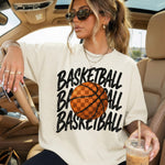 Basketball Stacked Checkered Basketball DTF Transfer DTF Heat Press Transfer from Sweet Tee Transfers