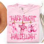 Hard Fought Hallelujah Cross DTF Transfer DTF Heat Press Transfer from Sweet Tee Transfers