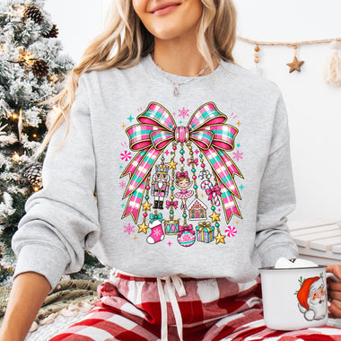 Bright Christmas Charm Bow DTF Transfer DTF Heat Press Transfer from Sweet Tee Transfers