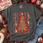 Retro Jolly Christmas Tree Faux Ripped Leopard DTF Transfer DTF Heat Press Transfer from Sweet Tee Transfers