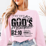 God's Masterpiece Ephesians 2:10 Faith DTF Transfer DTF Heat Press Transfer from Sweet Tee Transfers