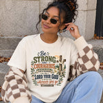 Be Strong and Courageous Joshua 1:9 DTF Transfer DTF Heat Press Transfer from Sweet Tee Transfers