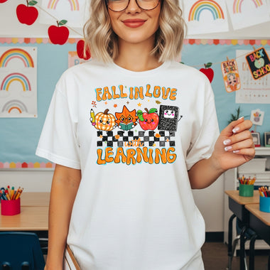 Fall in Love with Learning DTF Transfer DTF Heat Press Transfer from Sweet Tee Transfers