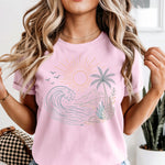 Sunrise Wave Lineart DTF Transfer DTF Heat Press Transfer from Sweet Tee Transfers