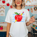 Preppy Fingerpaint Apple DTF Transfer DTF Heat Press Transfer from Sweet Tee Transfers